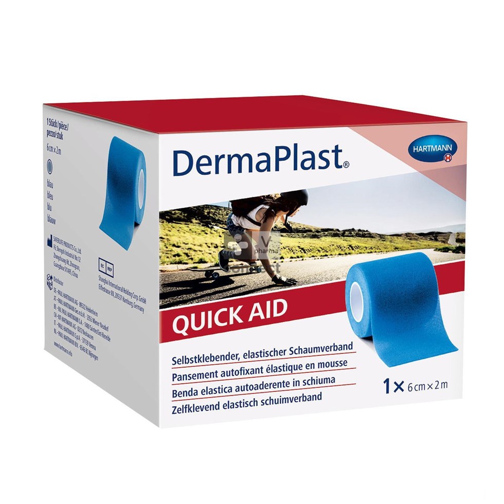 Dp Quickaid 6cm X 2m,blauw 1 P/s