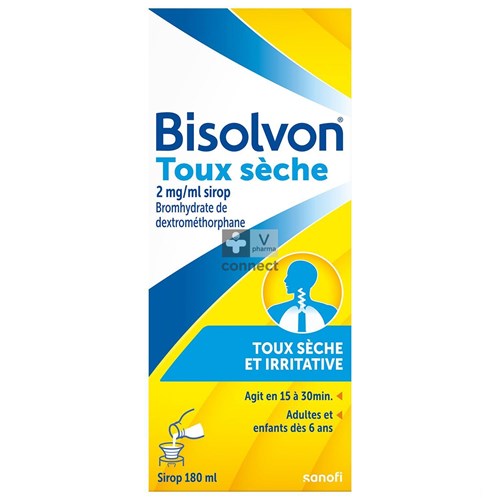 Bisolvon Sirop Toux Seche 18 ml 2Mg/Ml sans Sucre