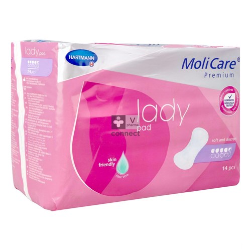 Molicare Premium Lady Pad 4,5 Drops 43 x 16,2 cm 14 Pièces