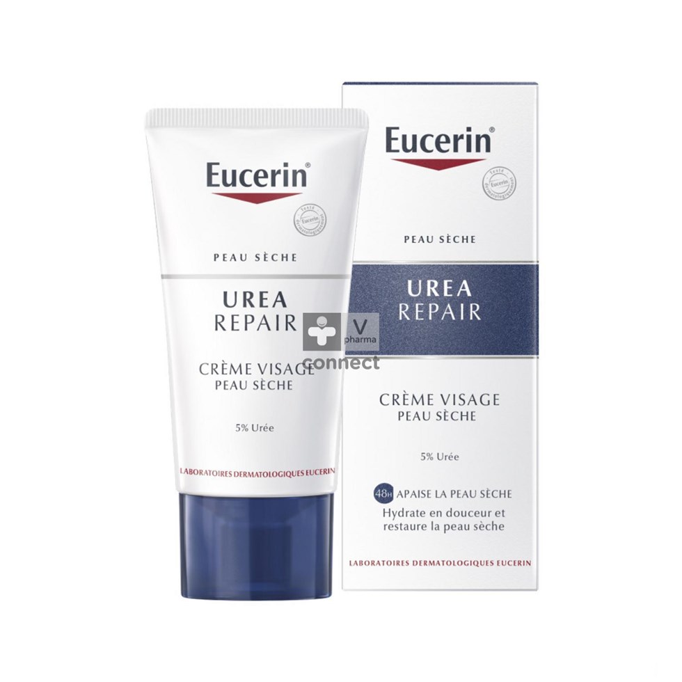 Eucerin Crème Visage Emolliente 5 % Urée 50 ml