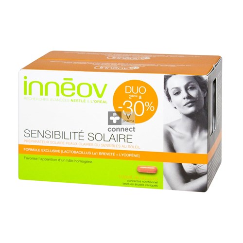 Inneov Sensibilite Solaire Duopack 2 x 30 Gélules Promo : 2ème -30%