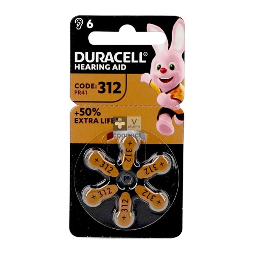 Duracell Easytab Hoorbatterij Da312 6 Bruin