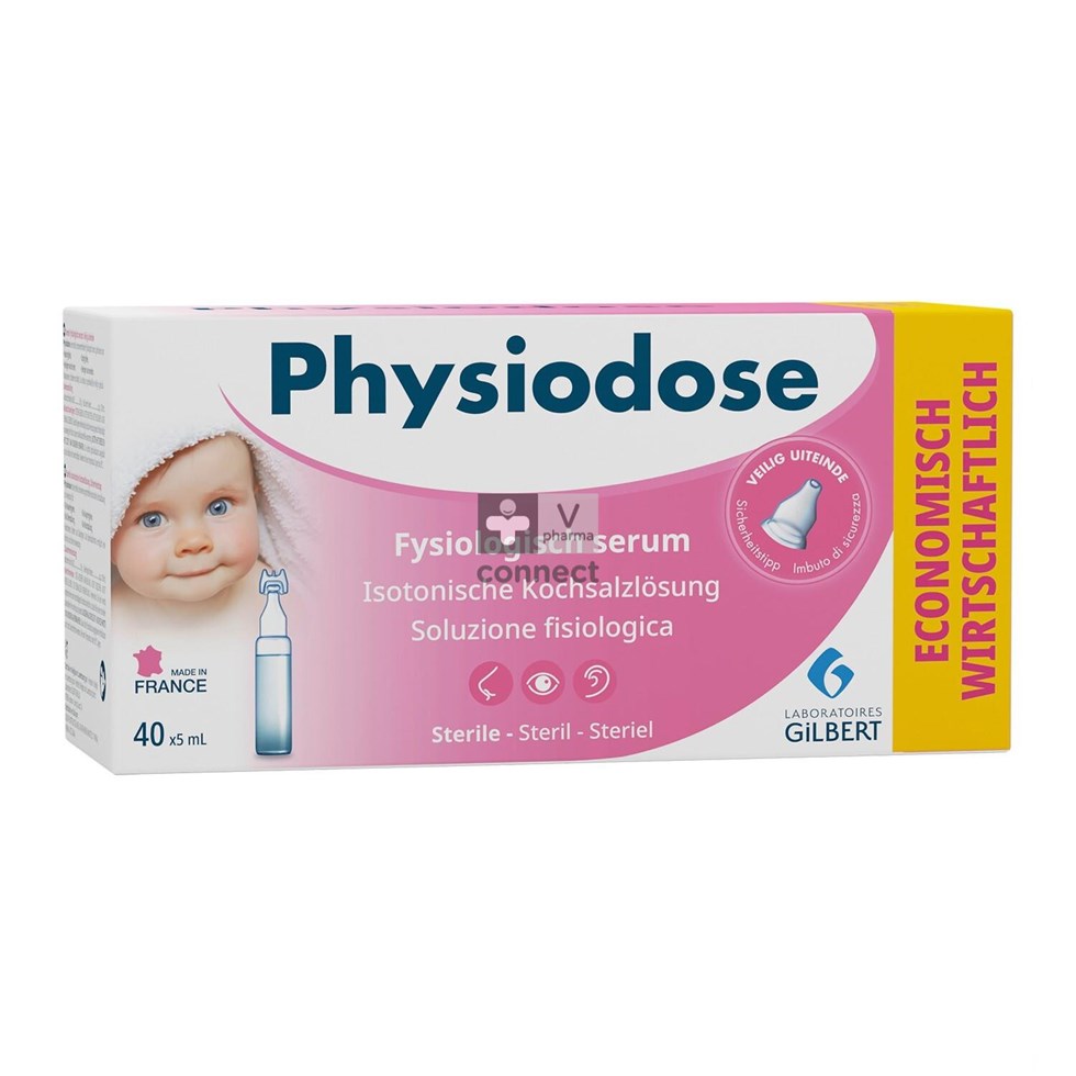 Gilbert Physiodose Serum Physiologique 5 ml 40 Unidoses