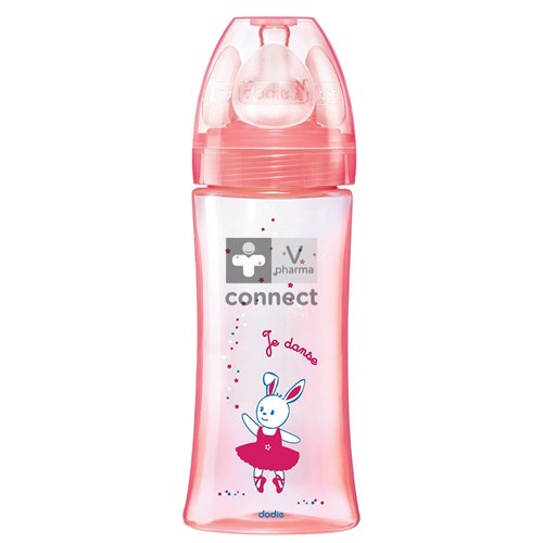 Dodie Mam Biberon Evolution Rose 330 ml 6-18 Mois