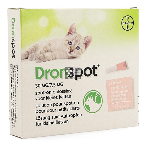 Dronspot 30Mg/7.5Mg Spot-On 0.5-2.5Kg 2 Pipettes