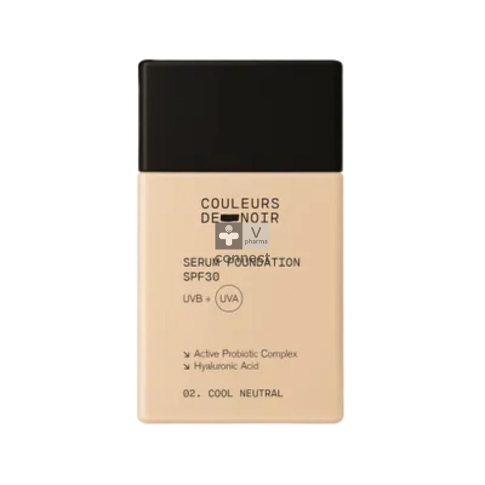 Couleurs De Noir Serum Fdt Spf30 02 Cool Neut.30Ml