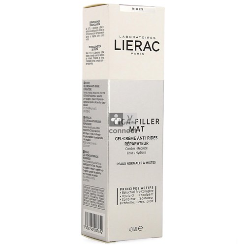 Lierac Cica Filler Mat Gel Crème. Anti-Rides Reparateur.40Ml