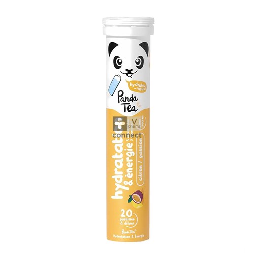 Panda Tea Hydratation Citron/Passion 20 Comprimés Effervescents