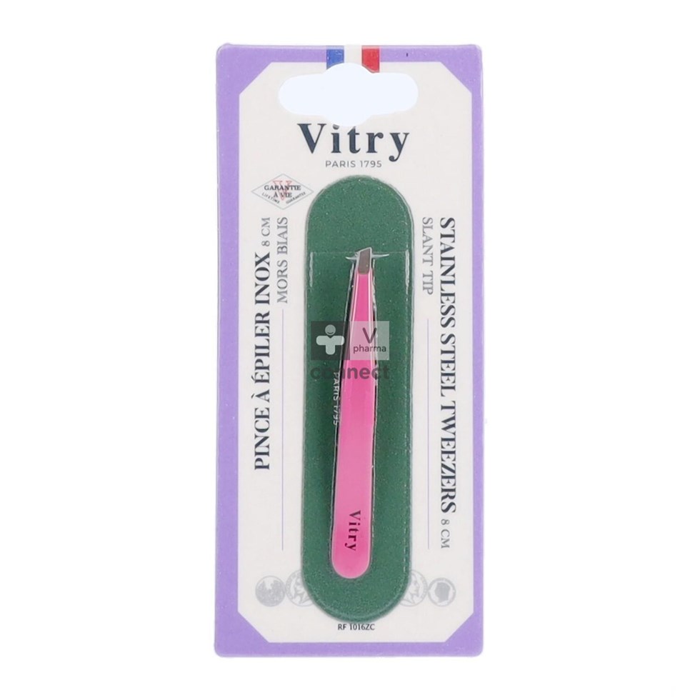 Vitry Pince à Épiler Pocket Mors Biais Inox R.1016c
