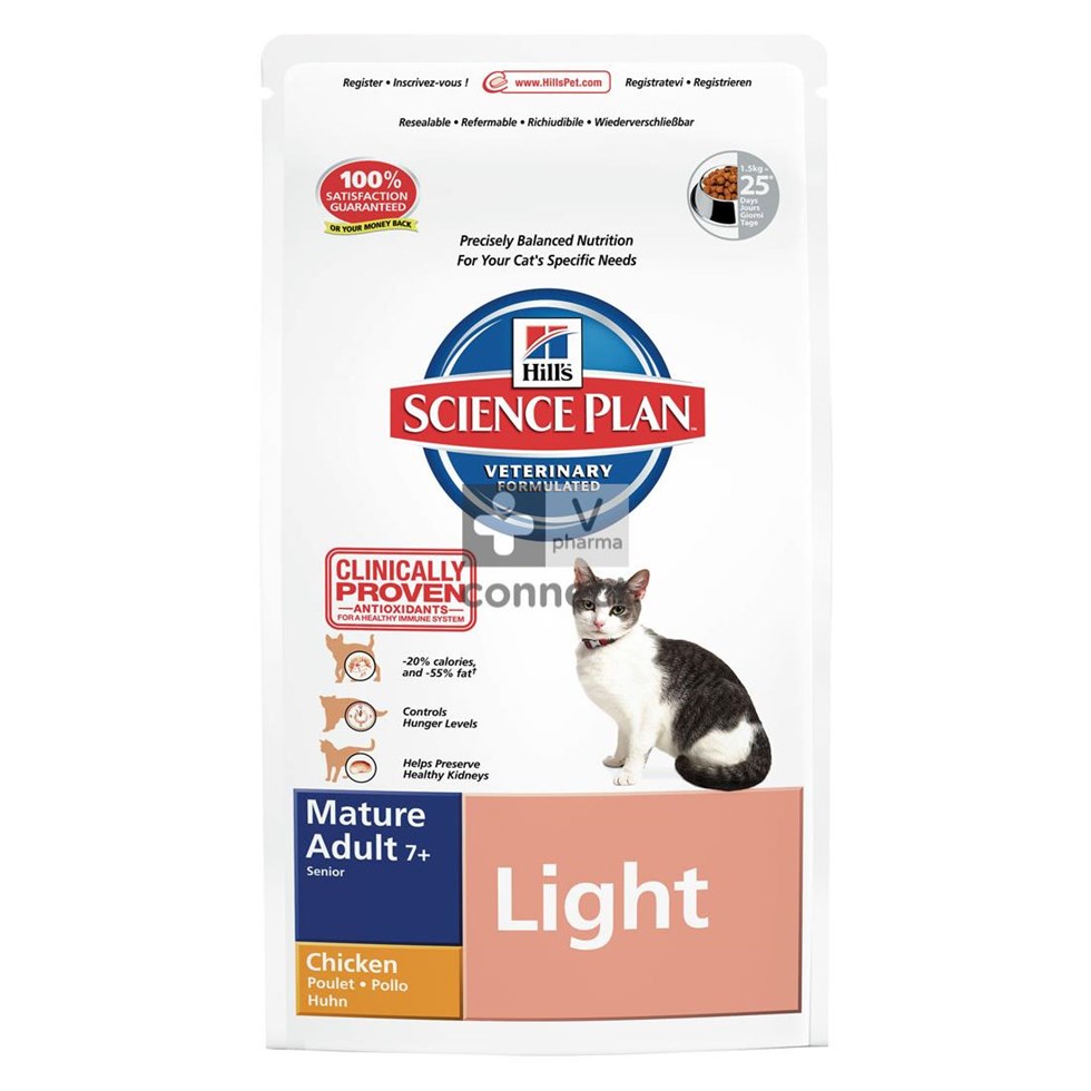 Hills Science Plan Feline Mature Adult Light 1,5 Kg Poulet