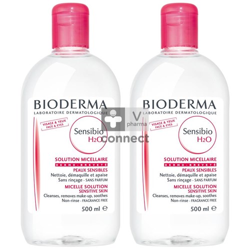 Bioderma Sensibio H2O Micellaire oplossing 2 x 500 ml Promoprijs