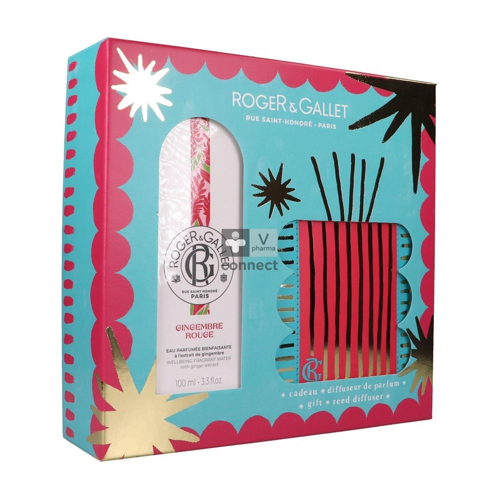 Roger Gallet Coffret Eau Parfumée Gingembre Rouge 100Ml + Diffuseur