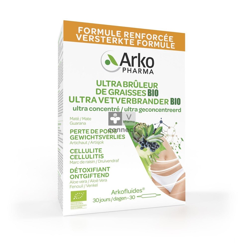 Arkofluide Bruleur Graisse Bio 30 Ampoules