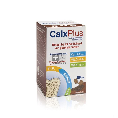 Calx Plsu Chocoladesmaak 60 tabletten