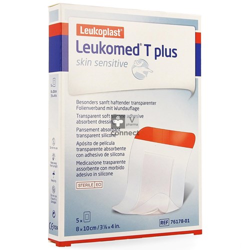 Leukomed T Plus Skin Sens. 8cmx10cm 5 7617801