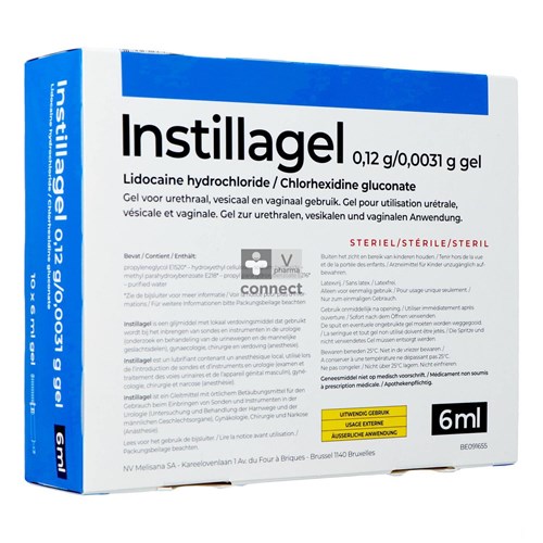 Instillagel Seringue 10 X  6 ml