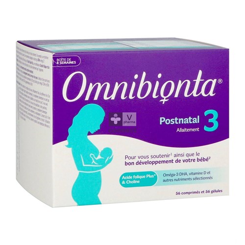 Omnibionta Postnatal 3 Borstv.8wek Tabl 56+caps 56