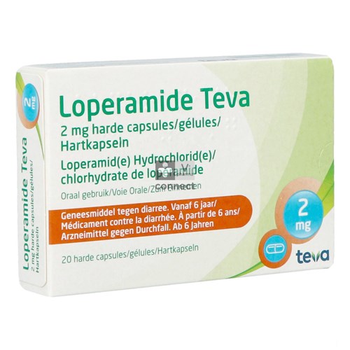 Loperamide Teva 2 mg 20 Gélules
