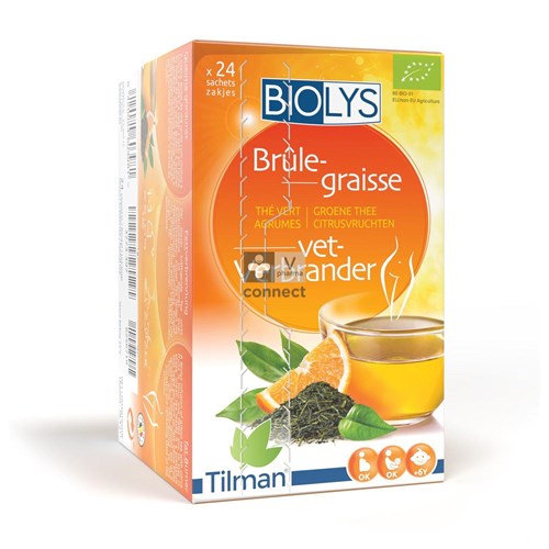 Biolys Infusion Thé Vert Agrumes 24 Sachets