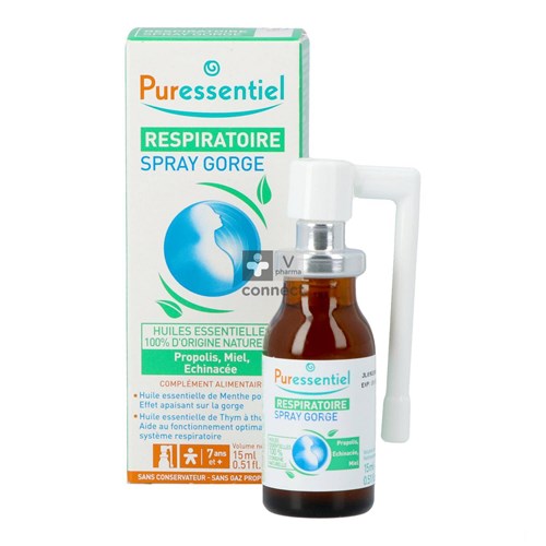 Puressentiel Respiratoire Spray Gorge 15 ml