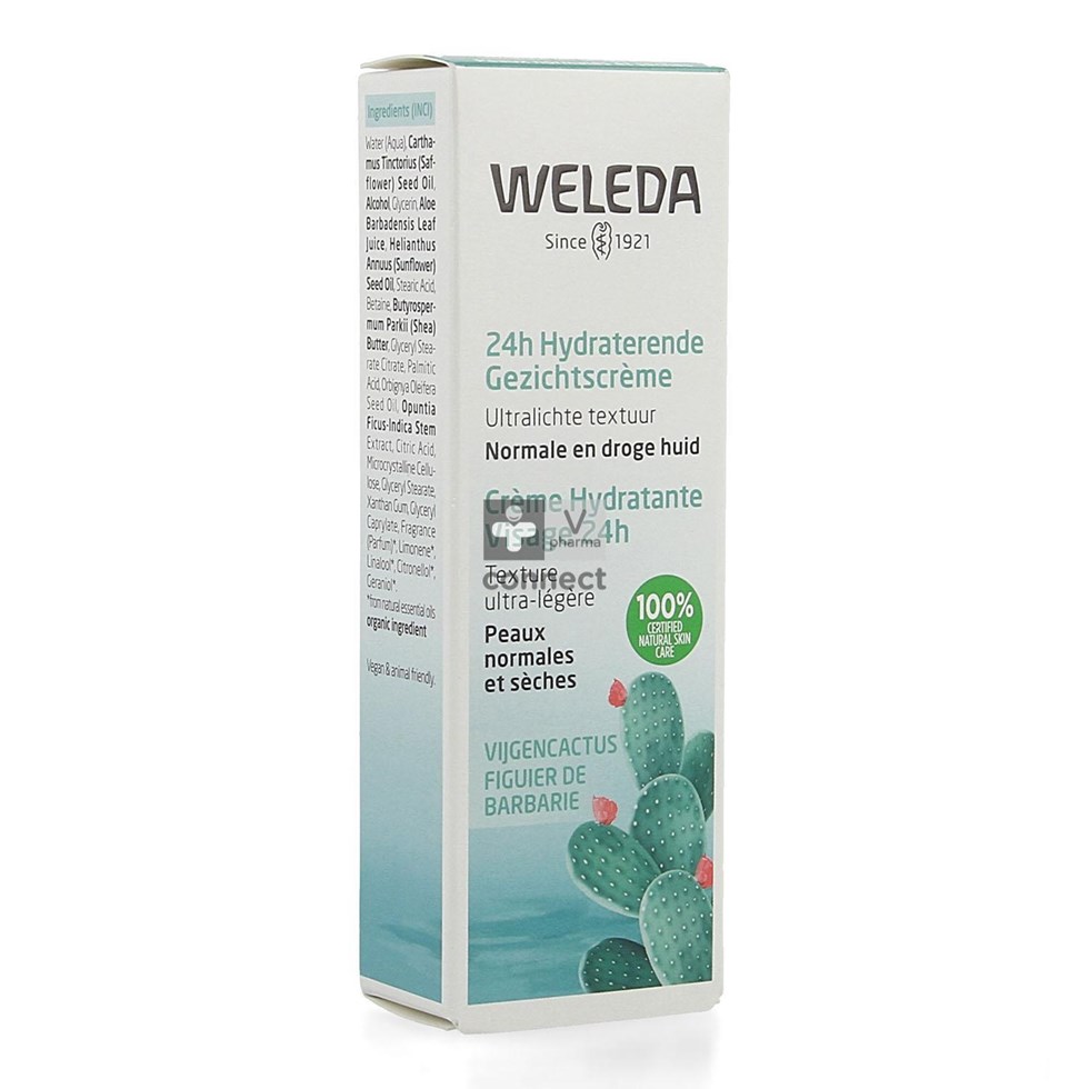 Weleda Crème Hydratante Visage 24h 30 ml