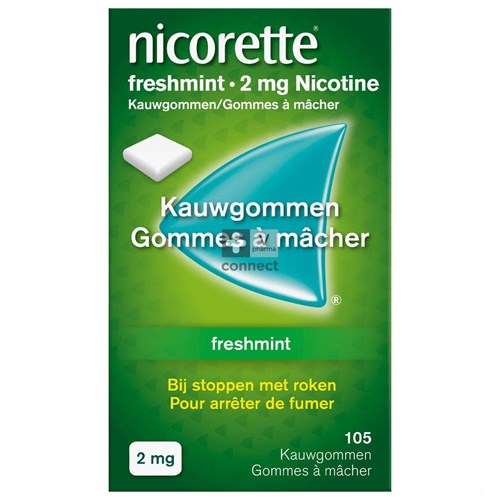 Nicorette Freshmint 2 mg 105 kauwgoms