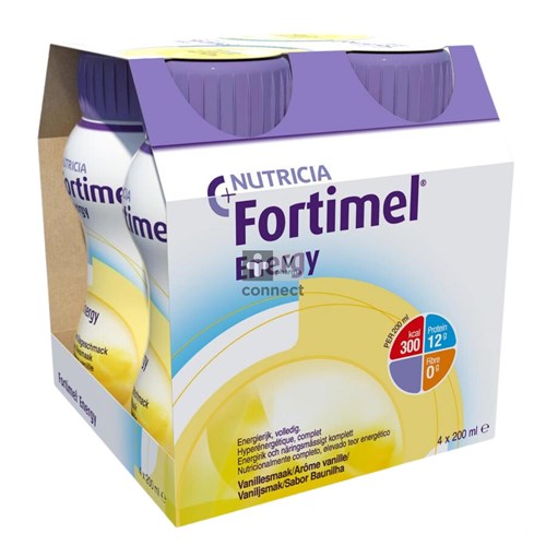 Fortimel Energy Vanille 200 ml 4 stuks