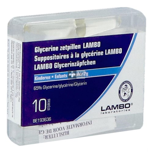 Suppositoires Glycerine Conique Enfants Lambo  10 Pièces