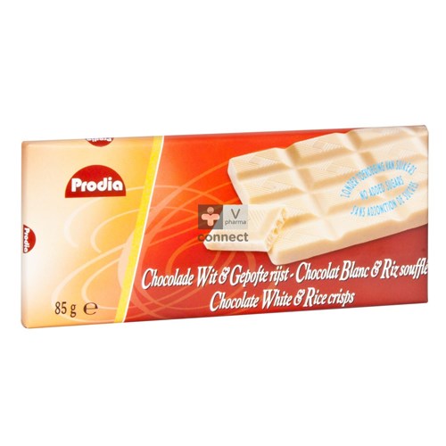 Prodia Chocolade Wit Gepofte Rijst 85g 5460