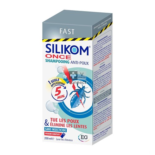 Silikom Once Shampooing Anti-Poux Anti-Lente 200 ml