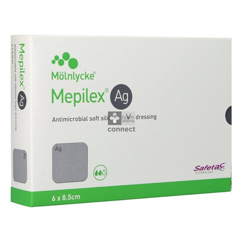 Mepilex Ag Verband Steriel 6,0x 8,5cm 5 287021