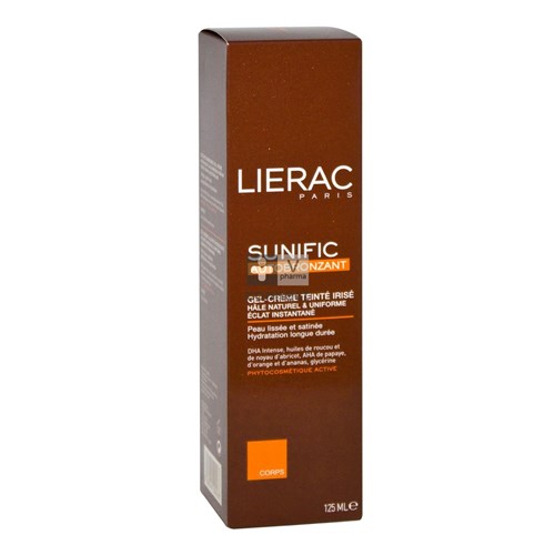 Lierac Sunific Autobronzant Gel Crème Teinté Irisé Corps 125 ml