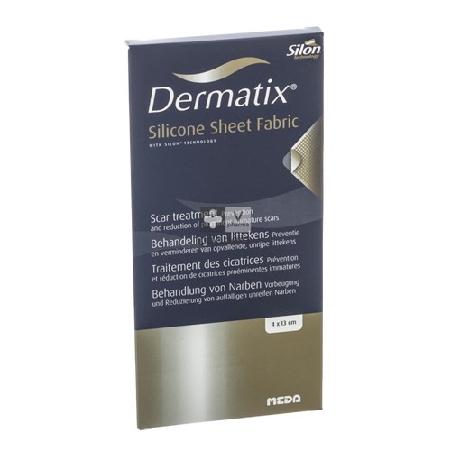 Dermatix Silicone Sheet Fabric Adh 4 x 13 cm