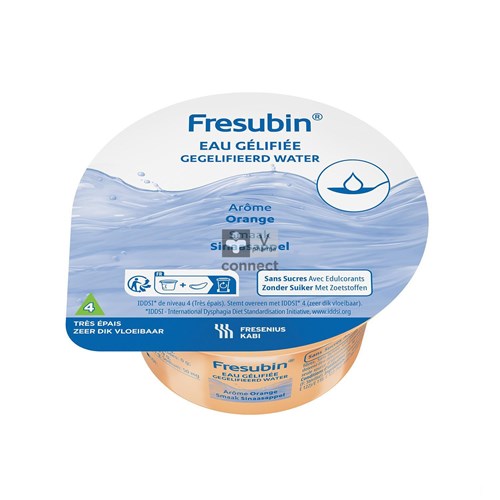 Fresubin Eau gélifiée Sans Sucres/zonder Suiker 125g Orange/sinaas