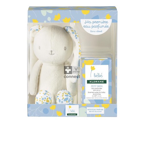 Klorane Bébé Coffret Lapin Bleu + Eau Bébé 50 ml