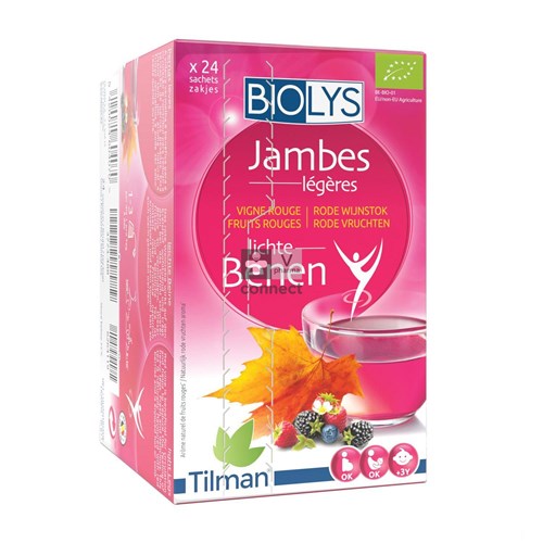 Biolys Infusion Vigne Rouge Fruits Rouges 24 Sachets