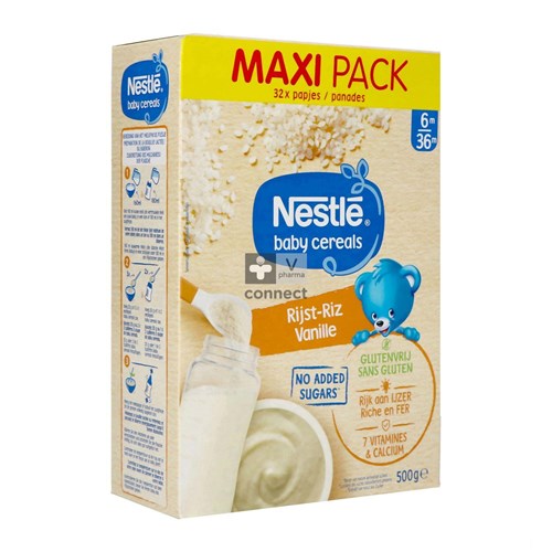 Nestle Baby Cereals Riz Vanille Sans Gluten 500 g