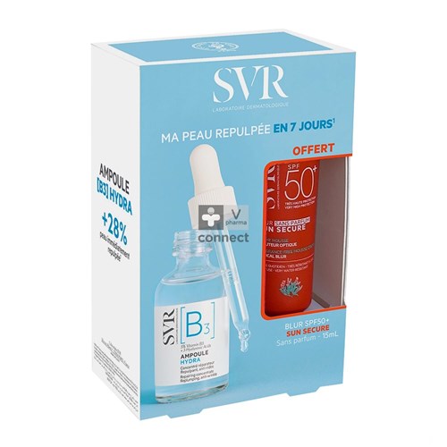 SVR Coffret Ampoule Hydra B3 30 ml + Sun Secure Blur 15 ml