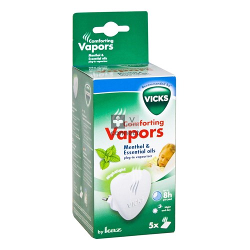 Vicks Comforting Vapors Diffuseur Électrique d' Huiles Essentielles + 5 Recharges