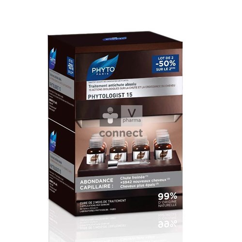Phyto Phytologist 15 Traitement antichute 24 Fioles Prix Promo
