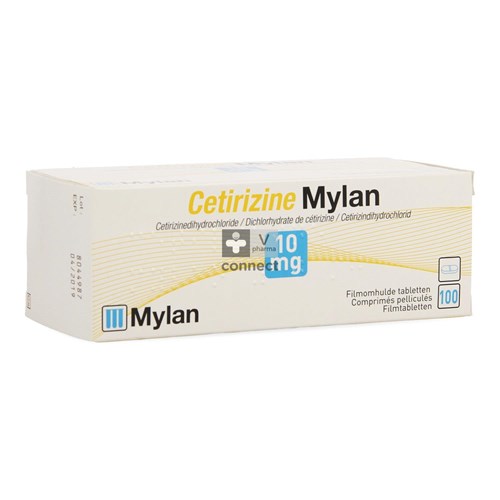 Cetirizine Mylan 10mg Filmomh Tabl 100 X 10mg