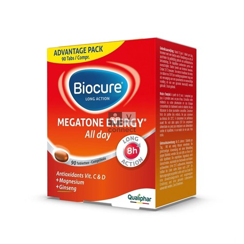 Biocure Megatone Energy La Advantage Pack Tabl 90