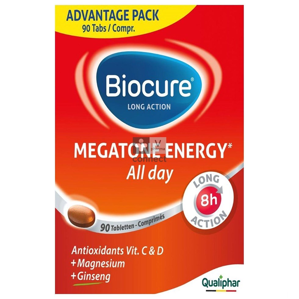 Biocure Megatone Energy La Advantage Pack Tabl 90