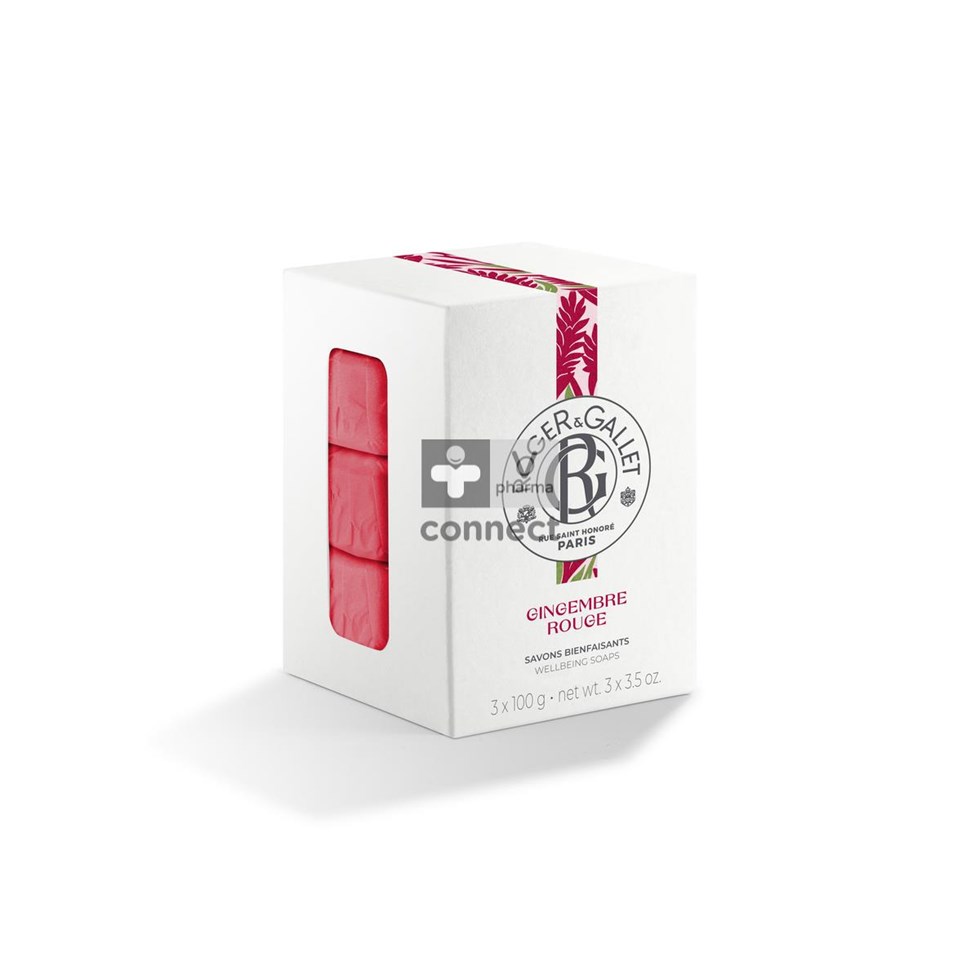 Roger & Gallet Gingembre Rouge Boite 3 Savons 100 g