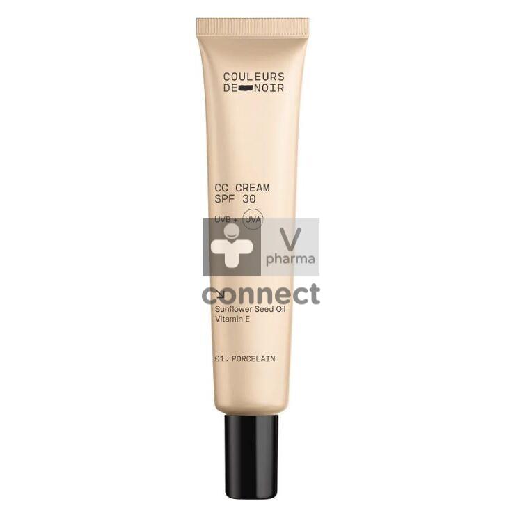 Couleurs De Noir Cc Cream Spf30 01 Porcel. 30ml