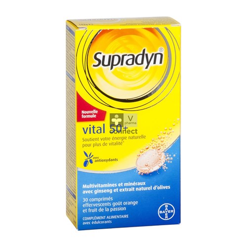 Supradyn Vital 50+ 30 Comprimes Effervescents