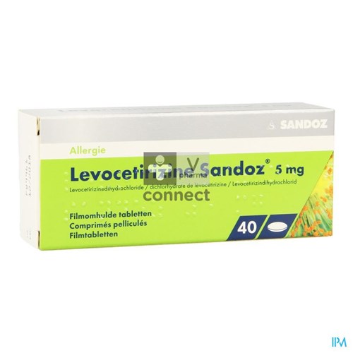 Levocetirizine Sandoz 5mg Comp Enrob. 40 X 5mg