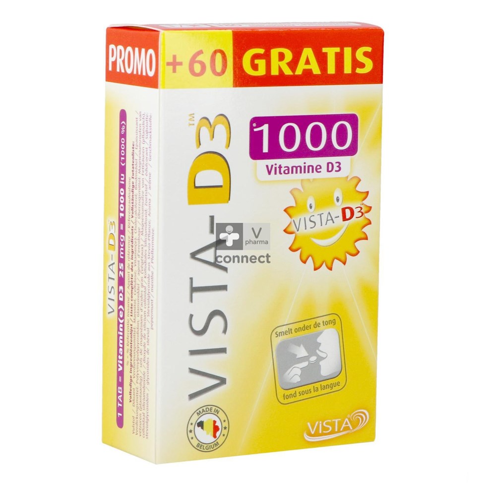 Vista D3 1000 Promo Smelttabl 120 + 60 Gratis