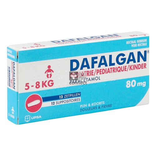 Dafalgan Pediatrie 80mg Suppo 12