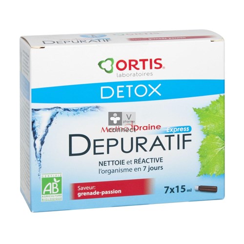 Ortis Methoddraine Dépuratif Express 7 x 15 ml